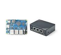 youyeetoo NanoPi R5S Mini Router with Metal Case,2GB LPDDR4 8GB EMMC, RK3568 Development Board 0.8TOPS NPU Support Docker Three Ethernet Ports USB3.0 HDMI Support M.2 NVMe Storage PD Power