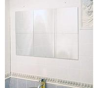Youyijia 12Pcs Glass Mirror Tiles 30x30x0.3cm Square Mirror Wall Mounted Mirror DIY Full Body Mirror Wall Sticker Sheets Self-adhesive Makeup Mirror Decor Sticker for Bathroom Living Room Kitchen