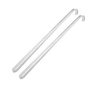 Youyijia 2 Pcs Stainless Steel Shoe Horns 20.5" Long Handle Shoehorn Strong Smooth Lazy Shoe Helper for Seniors Pregnant Women Men