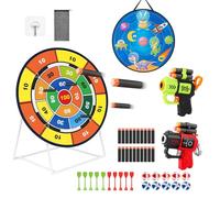 Youyijia 26in Double-Sided Dart Board Game for Kids & Adults, Indoor Outdoor Dart Game Set with Stand & Hanging Options, Safe Target Shooting Toy for Family, Party & Garden Fun