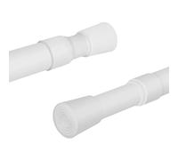 Youyijia 2PCS Extendable Curtain Poles No Drill Spring Net Curtain Pole 84-150cm Voile Curtain Tension Pole Adjustable Telescopic Rods Extendable for Kitchen Cupboard Bathroom Window