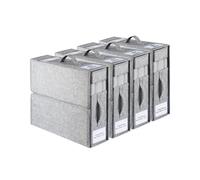 Youyijia 3-Pack Bed Sheet Organizers with Handles & Windows Foldable Linen Storage Box for Queen/King Sheets Duvet Covers Blankets & Towels Space-Saving Closet Organizer Grey