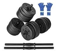 Youyijia 30kg Dumbbell Set Adjustable Barbell Hand Weight Lifting Training with Connecting Rod for Bodybuilding Home Gym Fitness Strength Workout