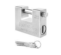 Youyijia Container Padlock 94mm Heavy Duty Padlock Lock Waterproof 5 Keys for Garage Warehouse Shipping, Container, Garage, Shed, Motorbike, (Silver)