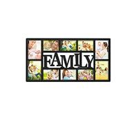 Youyijia Family Multi Aperture Photo Frame 74X38cm 3D Wall Mount Memories Collage for Bedroom Kitchen Dining Room (Black)