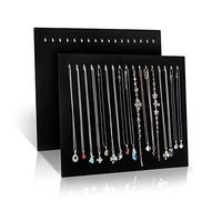 Youyijia Necklace Chain Stand 2 Pack Velvet Necklace Holder Display Stand with 17 hooks Necklace Organizer for Bracelets Chains 12 x 14.8 inch