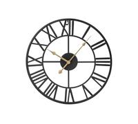 Youyijia Roman Numerals Wall Clock Non Ticking Clock Black&Bronze 40cm