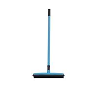 Youyijia Rubber Broom Brush, Carpet Brush for Cleaning Rubber Broom Indoor 68-120cm Adjustable Handle Pet Hair Cat Dog Removal Cleaning Floor Brush Silicone Sweeper Outdoor Broom Hardwood Tiles, Blue