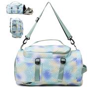 YOUYIKE Designed for children, can be carried by hand, single shoulder, double shoulder, backpack function with shoe compartment, wet compartment, classic bag, Flower Bow - Fresh Fruit Green, cute