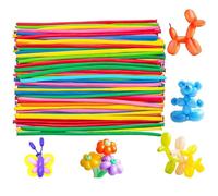 YOUYIKE Modelling Long Balloons, 100 pcs Colors Magic Balloons, Modelling Balloon Kit, Long Balloon for Creative Fun, for Arch Birthday Wedding Clown Decoration Christmas Party