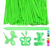 YOUYIKE Modelling Long Balloons, 100 pcs Grass Green Magic Balloons, Modelling Balloon Kit, Long Balloon for Creative Fun, for Arch Birthday Wedding Clown Decoration Christmas Party