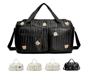YOUYIKE Quilted Diaper Bag, Diaper Bag, Stylish Large Capacity Cotton Travel Changing Bag, Carry Bag, Handbag, Portable, for Hospital and Weekend Travel, a, 45x22x26 cm, Fashion