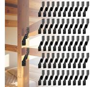 YOUYIKOO 50 Pack Hurricane Ties for Rafters, Hurricane Straps Brackets with Strong Black Powder-Coated, Trusses/Rafters Ties,Rafter Hanger Hurricane Clips, H2.5A 18-Gauge Extruded Steel Black