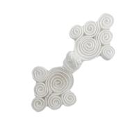YOUYIMEI Chinese Knot Closure Sewing Fasteners,Chinese Traditional Button Sewing Crafted Buttons Sew On for DIY Handcraft Cheongsam Embellishment Button(White)