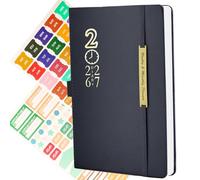 Youzhizhe 2026 Diary - 18 Month Diary 2026-2027 a5 Week to View From Jan 2026 to Jun 2027 with Monthly Tabs, 100GSM Paper (Black (2026.1-2027.6))