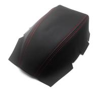 YOUZKA Car Trim Accessories Car Styling Center Armrest Console Lid Box Cover For City 2008 2009 2010 2011 2012 2013 2014 Microfiber Leather Trim(Black-red line)