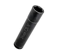 Youzzei 1/2 Inch 24mm Deep Impact Socket, 5.9" Length Extra Deep 6 Point Metric Socket, Upgraded CR-V Steel 24mm Deep Sockets 1/2" Drive for Car Repair Mechanical Maintenance Home Use