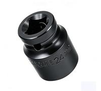 Youzzei 1/2 Inch 24mm Impact Socket, 6 Point Shallow Metric Socket, Upgraded Electrophoretic Coating CR-V Steel 24mm Sockets 1/2" Drive for Car Repair Mechanical Maintenance Home Use