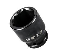 Youzzei 1/2 Inch 27mm Impact Socket, 6 Point Shallow Metric Socket, Upgraded CR-MO Steel 1.5" Length 27mm Impact Sockets Adapter 1/2" Drive for Car Repair Mechanical Maintenance Home Use
