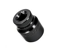 Youzzei 1/2 Inch 27mm Impact Socket, 6 Point Shallow Metric Socket, Upgraded Electrophoretic Coating CR-V Steel 27mm Sockets 1/2" Drive for Car Repair Mechanical Maintenance Home Use