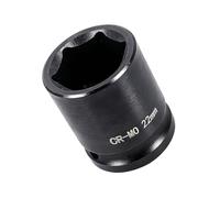 Youzzei 22mm Impact Socket 1/2" Drive 6pt Shallow Metric Socket CR-MO | Upgraded CR-MO Steel 22mm Impact Socket 1/2" Drive, 1.5" Length 6-point Design, For Auto Repair Mechanical Maintenance DIY