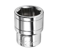 Youzzei 23mm 1/2 Inch Square Drive Socket, 6 Point Metric Socket, Polishing Chrom Vanadium Alloy Steel 23mm Sockets 1/2" Drive for Car Repair Mechanical Maintenance Home Use
