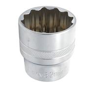 Youzzei 32mm 1/2 Inch Square Drive Socket, 12 Point Metric Socket, Polishing Chrom Vanadium Alloy Steel 32mm Sockets 1/2" Drive for Car Repair Mechanical Maintenance Home Use