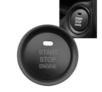Youzzei Car Start Stop Button Cover, Car Engine Start Stop Button for Mazda 3 Axela Mazda 6 Atenza CX-3 CX-4 CX-5 CX-8 MX-5 Star Button Cover, Aluminium Alloy Mazda 3 Car Start Button Cover - Black