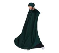 YOVALO Women's Elegant Muslim Hijab Clothing Islam Dubai Abaya Prayer Dress Plain Loose One Piece Prayer Dress Full Cover Muslim Fashion Bat Sleeve Jilbab Hijab Robe Women Dress