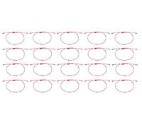 YOVECATHOU 20 Pcs Women Men Simple Heart Bracelet Adjustable Rope String Lucky Gift Bracelet For Birthday Holiday Anniversary, M, Metal, no gemstone