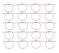 YOVECATHOU 20 Pcs Women Men Simple Heart Bracelet Adjustable Rope String Lucky Gift Bracelet For Birthday Holiday Anniversary, M, Metal, no gemstone