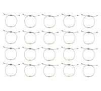 YOVECATHOU 20 Pcs Women Men Simple Heart Bracelet Adjustable Rope String Lucky Gift Bracelet For Birthday Holiday Anniversary, M, Metal, no gemstone