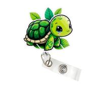 Yovell Nurse Badge Reel Funny Nurse Badge Reels Cute Retractable ID Clip Holder Heavy Duty with Swivel Alligator Clip for CNA RN Nurses Doctor (Turtle Green)