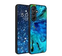 YOVIAKK for Samsung Galaxy A56 5G Case, [Glow in The Dark] Cute Flower Slim Fit Hybrid Hard PC Soft TPU Shockproof Drop Protective,Aesthetic Phone Case for Samsung Galaxy A56 2025丨Blue Marble