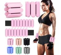 YOVKOK Adjustable Ankle Weights for Women Men,Wrist Weights set for Walking Running,1 Pair (1Lbs Each) Silicone Workout Weights for gym fitness, Jogging,yoga,pilates,strength training,physical therapy