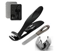 yovont Cumulus Clipmaster Pro, 2024 New Upgraded Nail Clipper for Seniors, Ergonomic Angled Head Senior Toenail Clipper, Nail Clippers for Thick Toenails (Black)