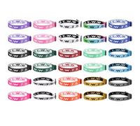 YOVORO 30Pcs WWJD Bracelet for Women Men Woven Christian Gift Webbing Wristband What Would Jesus Do Bracelet Adjustable Inspirational Religious Faith Wristband, 25.40 cm, Polyester, no gemstone