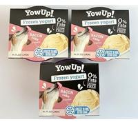 Yow Up! Frozen Yoghurt Dog & Cat Treats, Bacon Cake Flavour, 3 x 110g Tubs