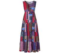 Yowablo Maxi Women's DressesSleevelessDating Beachcasual Loose Dress, Red, 12
