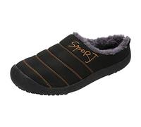 Yowablo Slippers Women Men Large Size Casual Home Plus Velvet Warm Shoes Comfortable Cotton Beige Size: 7 UK