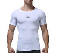 Yowablo T-Shirt Men's Fitness Slim Fit Training Shirt Short Sleeve Top Sports Clothing for Bodybuilding Training Gym