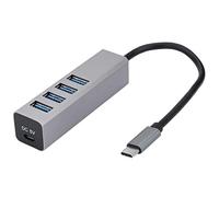 Yowablo USB C Hub 4 USB 3.0 Ports and Type C Connector SuperSpeed with Micro USB (Grey)