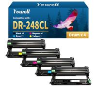 Yowell DR248 rum Compatible with Brother DR248 rum Pack of 4 | Compatible with Brother MFC-L3760CDW MFC-L3740CDW DCP-L3560CDW MFC-L3740CDWE MFC-L8390CDW HL-L3240CDW HL-L3220CWE, DR-248CL