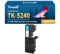 Yowell TK-5240C Cyan 1T02R7CNL0 Compatible with Kyocera TK5240 TK-5240 TK5240C TK-5240C Toner for Ecosys M5526cdw M5526cdn P5026cdw P5026cdn M5526 P5526 P5526 P5526 P5 026, for Kyocera Ecosys Toner