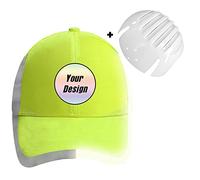 YOWESHOP Personalized Bump Cap, Hi Viz Cap, Baseball Cap,Green（Round）
