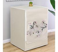 YOWGBVWC Waterproof Dustproof Front Load Washing Machine Cover - Minimalist Plaid Design for 8-10kg Washers and Dryers - Elegant Tumble Dryer Protector with Sunscreen Feature