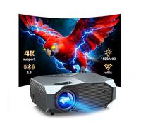 YOWHICK Projector with WiFi and Bluetooth, Native 1080P Outdoor Portable Movie Projector, 50%-100% Zoom, 400" Display, 4K Projector Compatible with HDMI/USB/PC/TV/PS5/DVD/Android/iOS