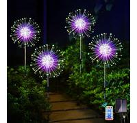 yowin Firework Solar Lights Outdoor Garden 4x120 LED Solar Garden Lights with R