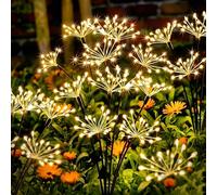 yowin Garden Decoration Solar Lights for Outdoor Use Pack of 2 LED Christmas Lights Solar Dandelion 8 Modes Solar Plug Garden Lighting Weatherproof Solar Lights Fireworks for Christmas Garden Balcony