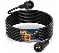 yowin LED Extension Cable 10M Connectors for Outdoor Fairy String Lights | 2 Pin Outside Light Extension Lead Waterpoof Cable for Garden Festoon String Light, Curtain Net Lights - White